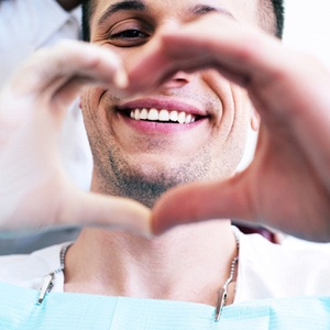 Smiling male patient